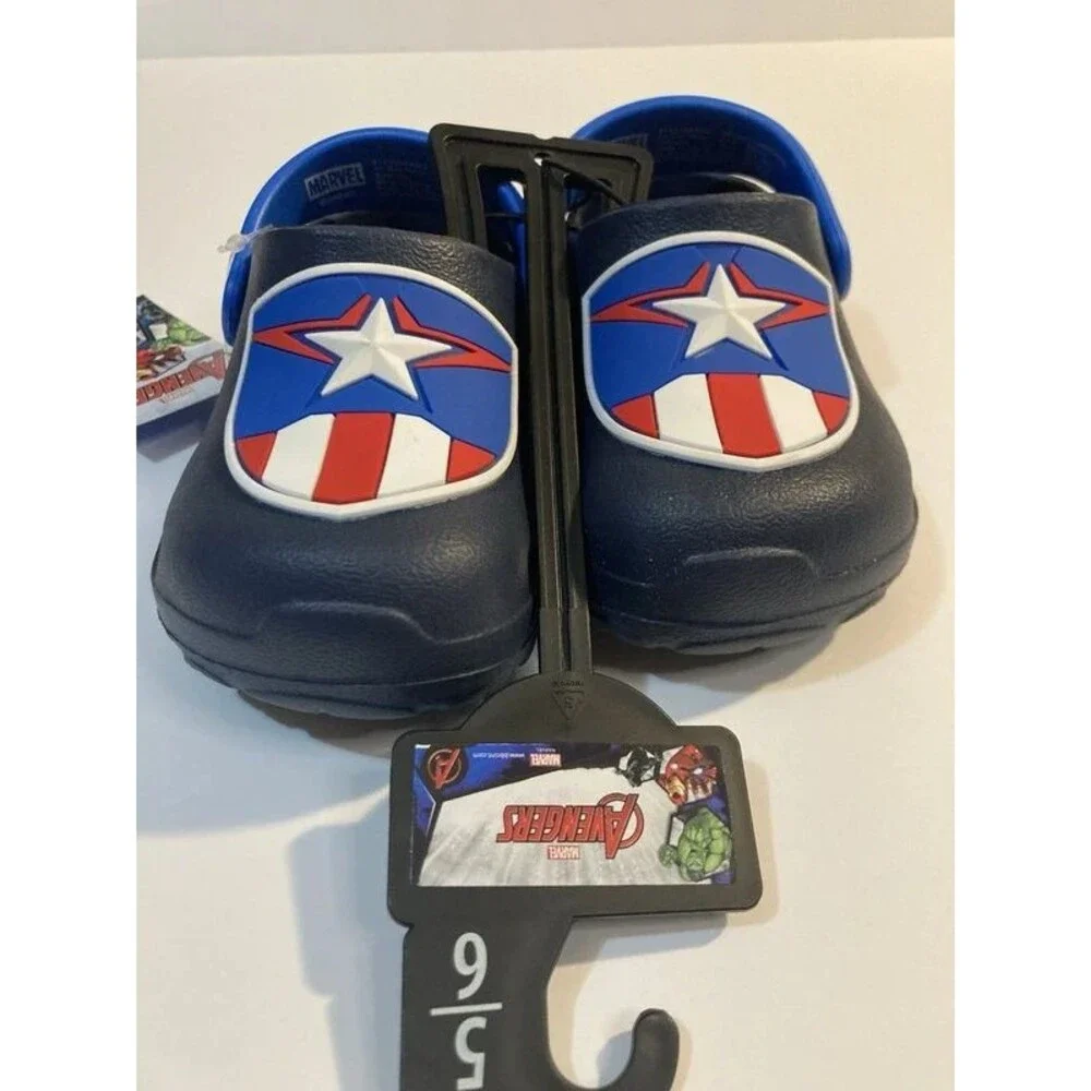 Marvel Avengers Toddler Boys Navy Captain America Clog Style Size 5/6